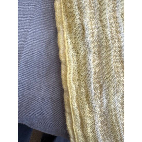 Treasure & Bond Yellow Cotton Scarf With Fringed Edges 78" X 35" - Picture 4 of 8